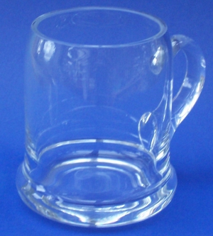 Bierkrug aus Glas glatt 1/2 liter