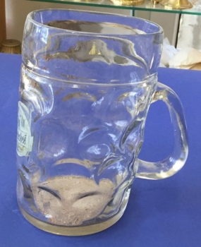 Bierkrug aus Glas 1,0 Liter 9999/31