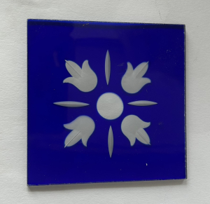 Buntglasecke Friesecke 90x90mm