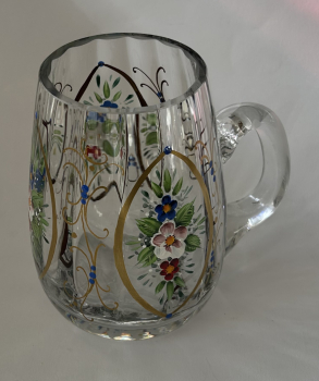 Bierkrug handgemalt echt gold