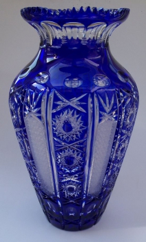 Vase Paris Überfang kobaltblau 1041/39 cm