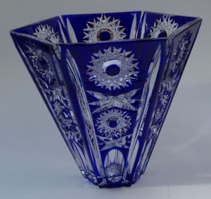 Vase Paris Überfang kobaltblau 156/18 cm