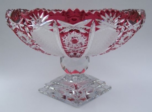 Schale Paris Überfang goldrubin 102/29 cm