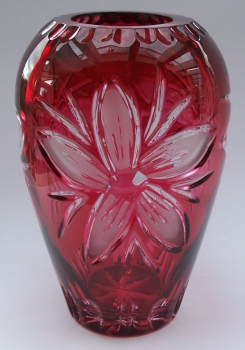 Vase Blume Überfang goldrubin 1013/26 cm