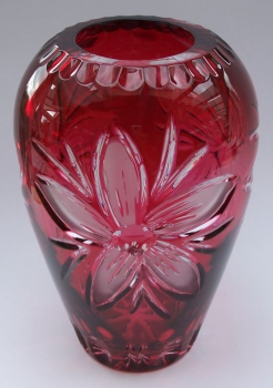 Vase Blume Überfang goldrubin 1013/26 cm