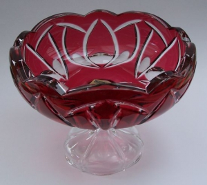 Schale Überfang goldrubin 102/21 cm