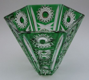 Vase Paris Überfang grün 156/18 cm