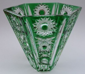 Vase Paris Überfang grün 156/18 cm