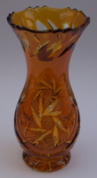 Vase Schleuder Überfang bernstein 1022/19 cm