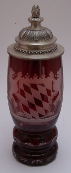 Bierkrug Bayernwappen Überfang 1/2 Liter