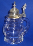 Bierkrug mit echt Zinndeckel 23/136
