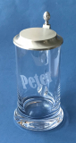 Bierkrug aus Glas 0,5 L.