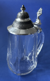 Bierkrug mit echt Zinndeckel