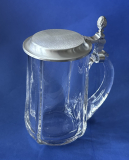 Bierkrug mit echt Zinndeckel