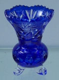 Vase Schleuder Überfang blau 1076/13 cm