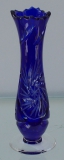 Vase Schleuder Überfang kobaltblau 1099/13 cm