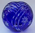 Vase Blume Überfang kobaltblau 1068/21 cm