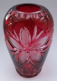 Vase Blume Überfang goldrubin 1013/26 cm