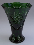 Vase Schleuder Überfang dunkelgrün 1015/21 cm