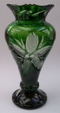 Vase Blume Überfang grün 1354/26 cm