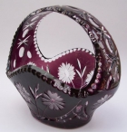 Korb Blume Überfang amethyst 55002/22 cm