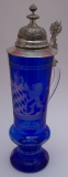 Weizenbier Bayernwappen Überfang 1/2 Liter mit Deckel